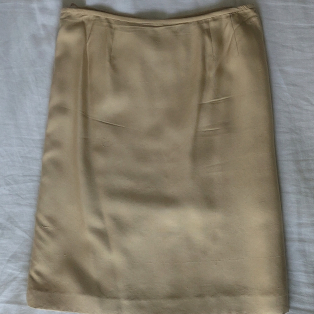 Kasper Tan Pencil Skirt Knee-length Work